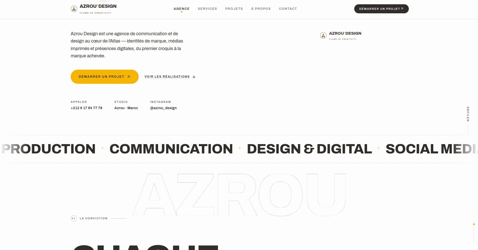 Azrou Design — the statement after the hero
