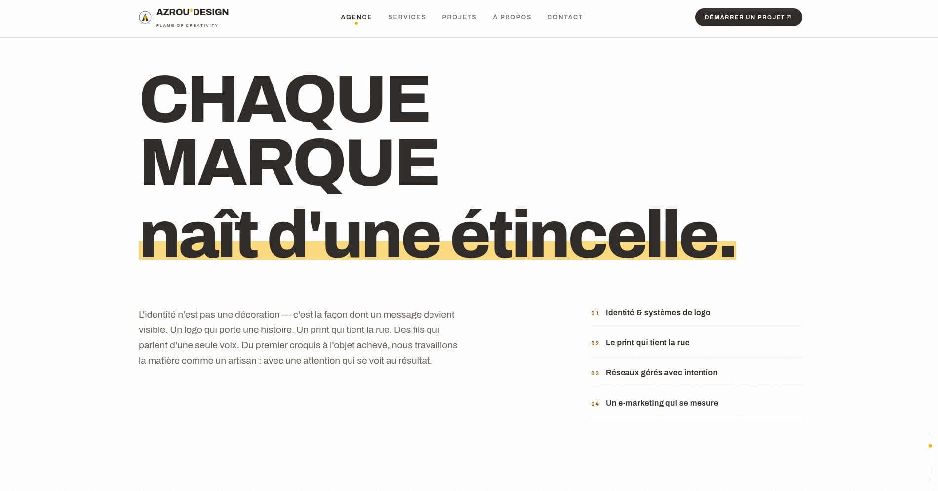 Azrou Design — the services section