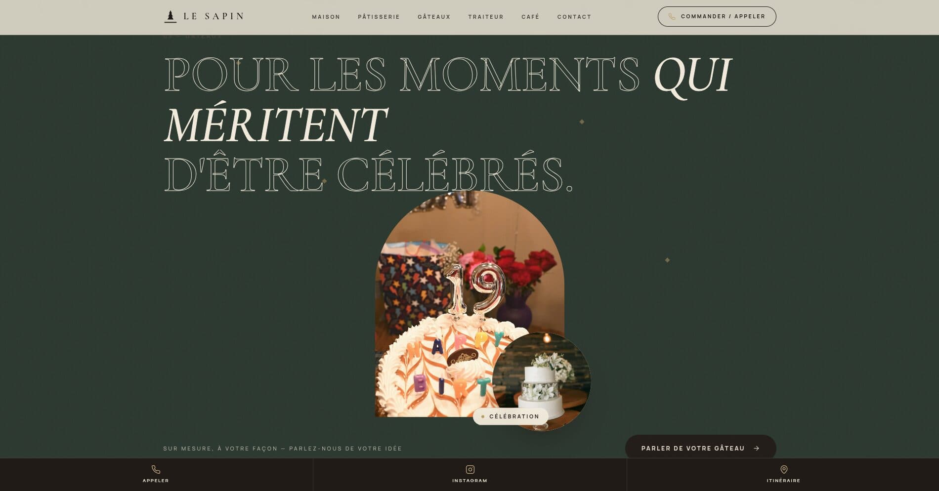 Le Sapin — birthday cakes