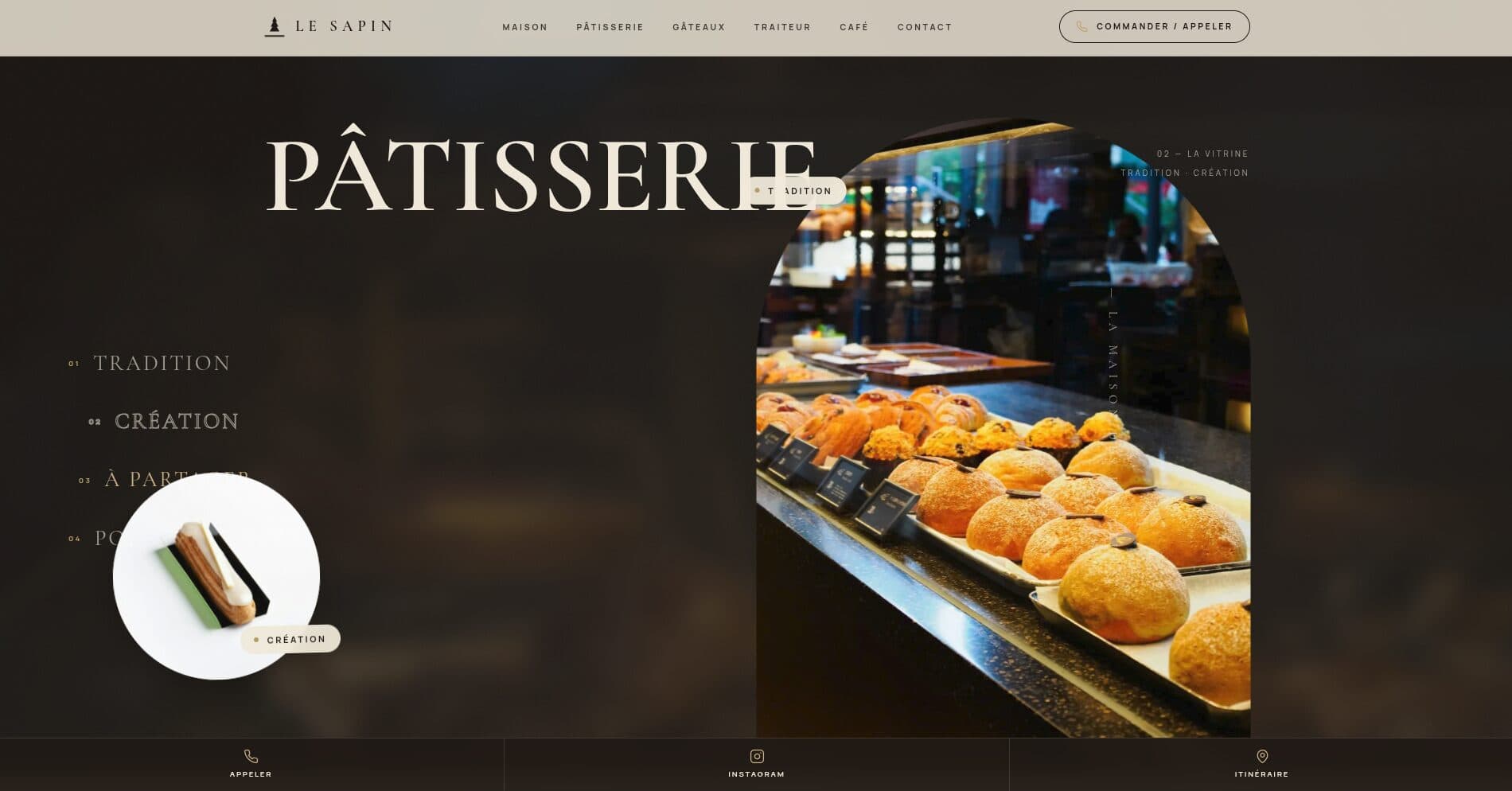 Le Sapin — the pâtisserie section