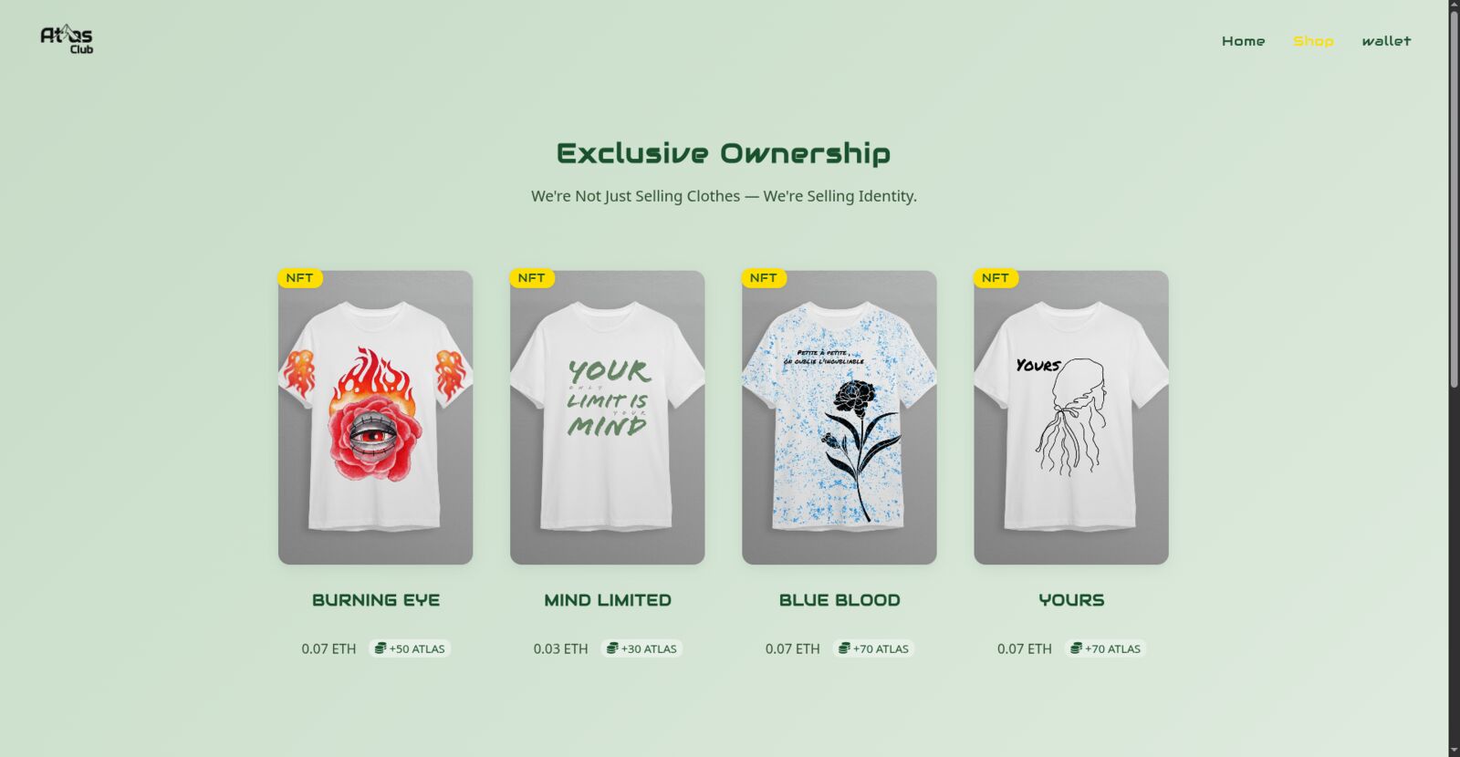 Atlas Club — shop
